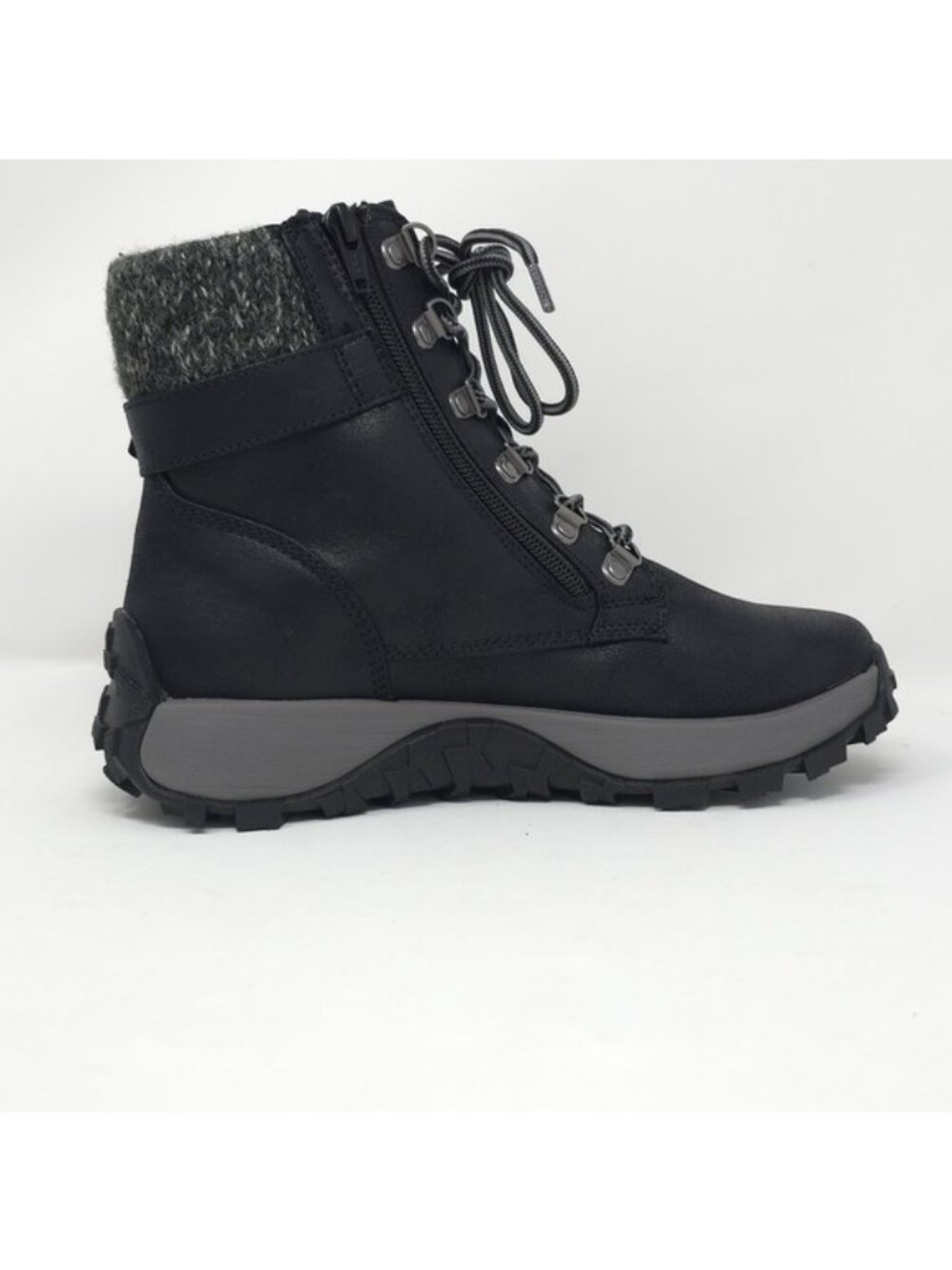 CLIFFS BY WHITE MOUNTAIN Cushioned Lace Up City Hiker Sneaker Boot Black 7.5M - Picture 4 of 11